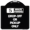 Signmission Off or Pick-Up Choose Your Limit Minute Parking Heavy-Gauge Aluminum Sign, 18" x 18", BW-1818-23528 A-DES-BW-1818-23528 - alternate 1